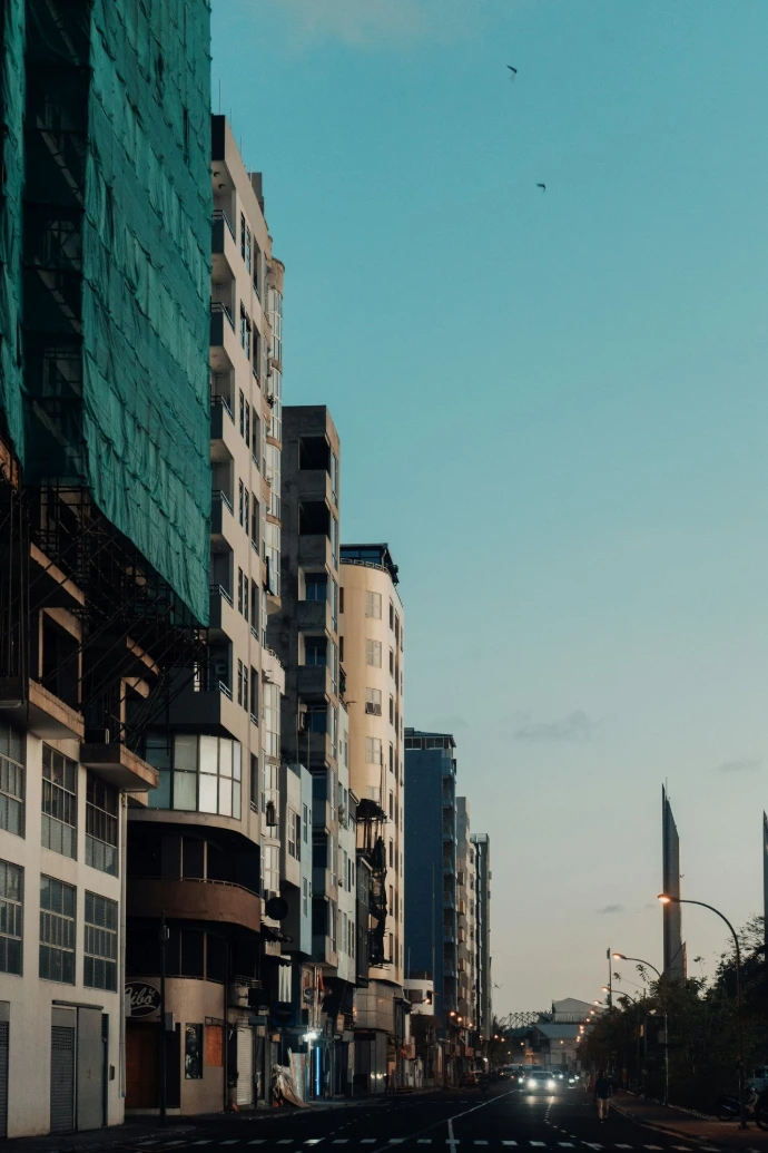 a street with buildings on either side
